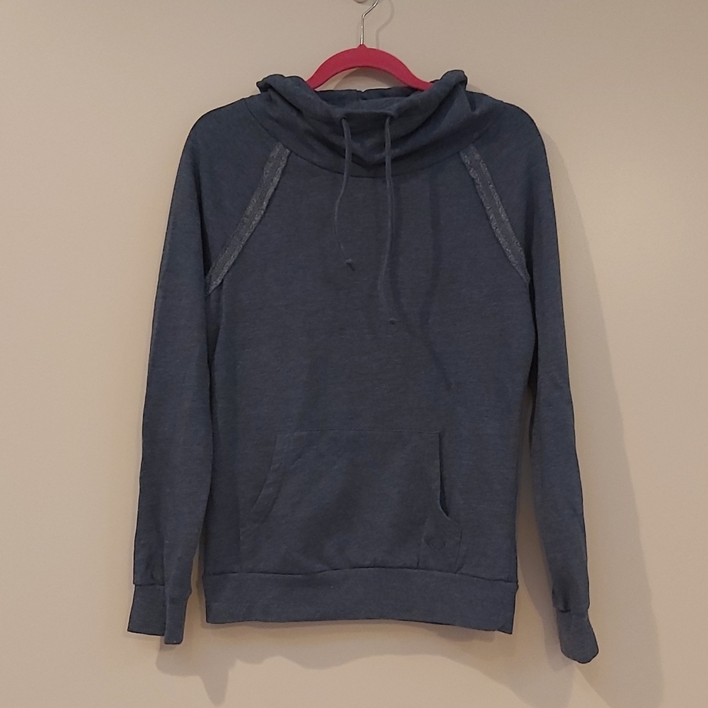 Blue Cowl Neck Roxy Hoodie